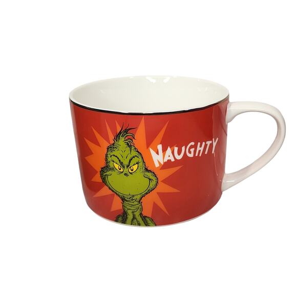 NEW Lenox Merry Grinchmas Dr. Seuss Mugs Set of 2 Naughty Nice Colorful 14 oz - Picture 3 of 10